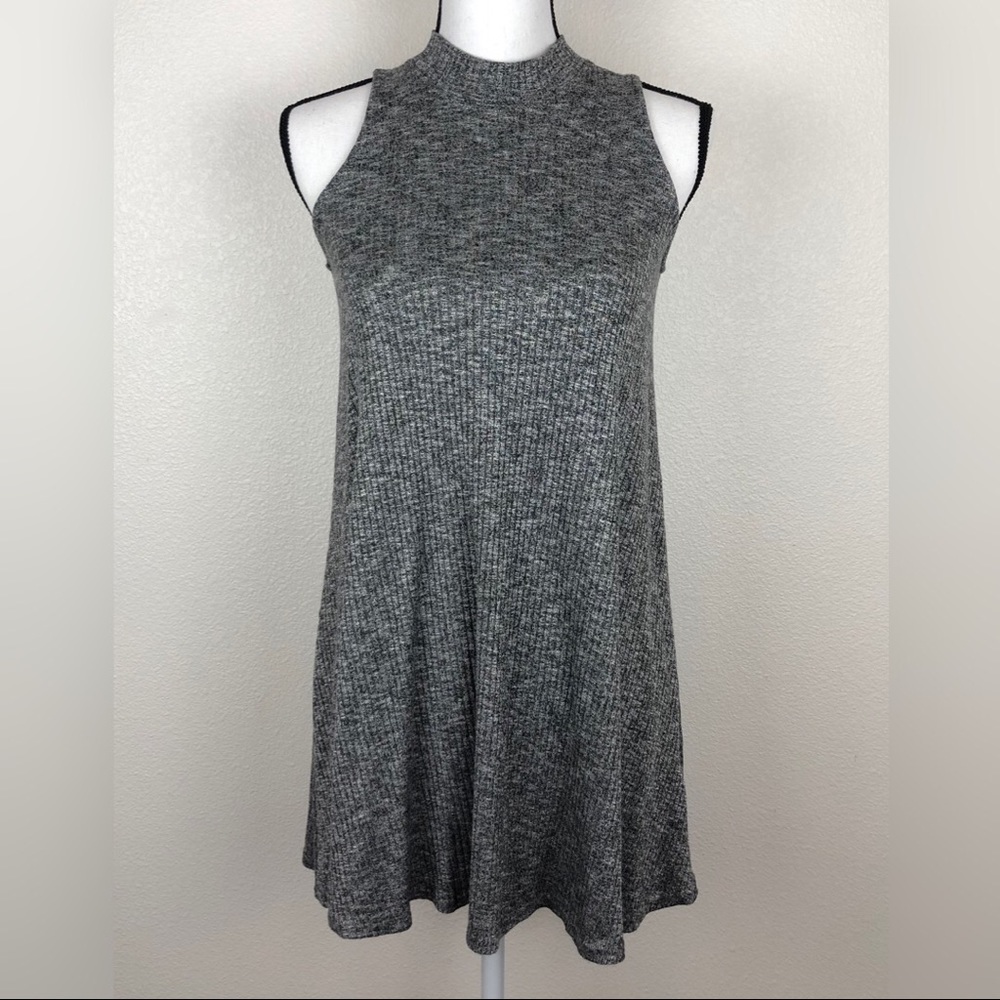 Hollister Gray Mock Neck Sleeveless Dress Size M